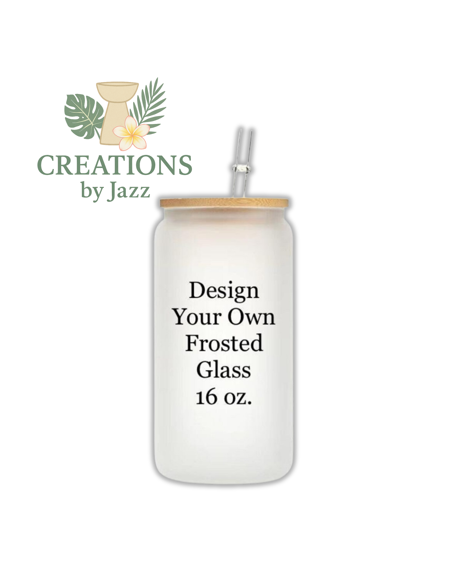 Custom 16oz Frosted Glass Cup